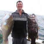 Bryan double header of baldachin grouper and dhu fish Abrolhos Islands