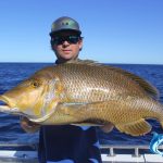 Skipper Chad Mills with a spangled emperor Wa fishing adventure