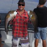 Spencer Baldachin groupers double header Abrolhos Islands Geraldton fishing charter