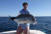Giant Trevally GT popping WA best fishing Montebello Islands WA bluelightningcharters